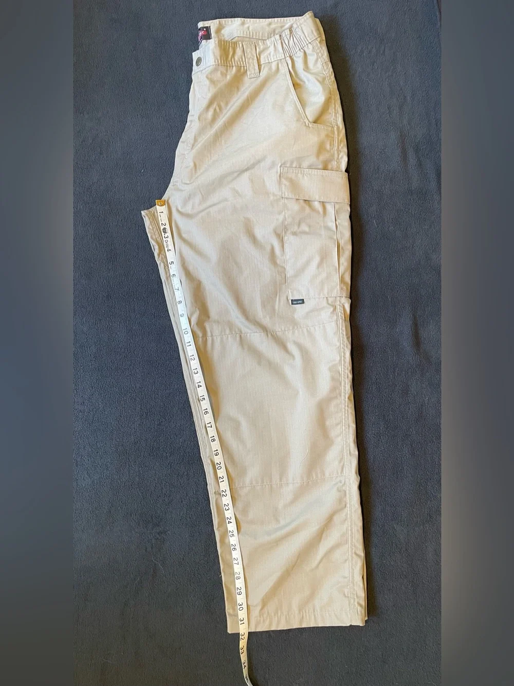 TRU-SPEC Men's Cargo Pants in Khaki Beige - Relaxed Utility Fit, Sz 42-32